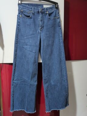 RAG & BONE Sofie High-Rise Ultra Wide Leg Jeans Jen Wash Size 26 EUC